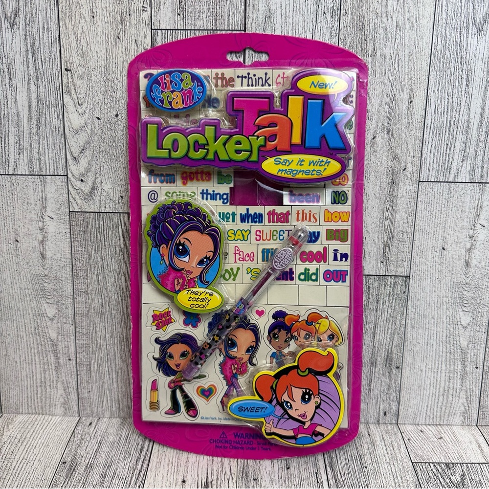 Lisa Frank Locker magnets “Locker Talk” Y2K